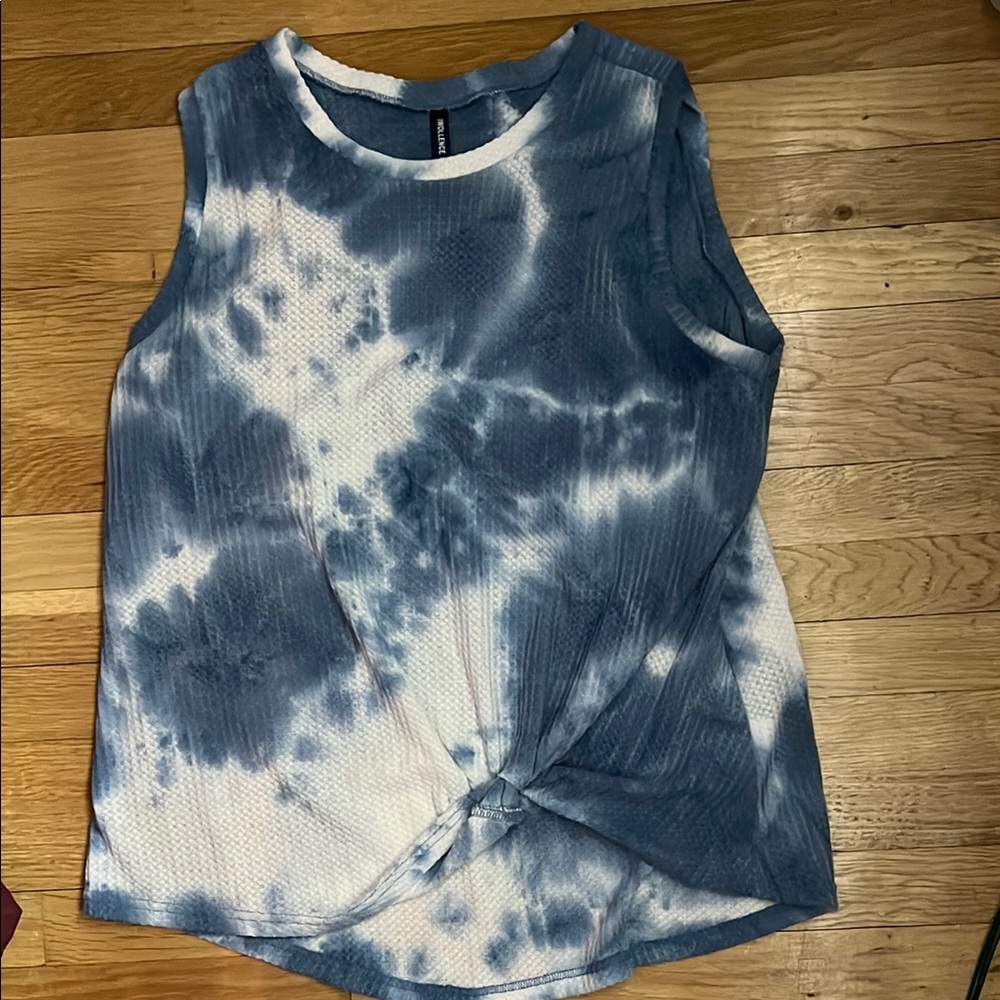 Tie-Dye Sleeveless Top - Blue